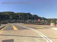 Dover Hoverport being demolished, June 2009 - Looking back toward Marine Parade and Granville dock from the hoverport roundabout (James Rowson).